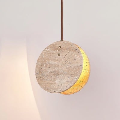 Stone Textured Disc Pendant Light G60 — €239.00