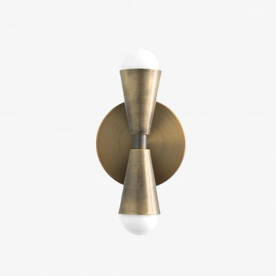 Pyralis Cone Shade Double Wall Light - Contemporary Living Room Glow T334 — zł732.19