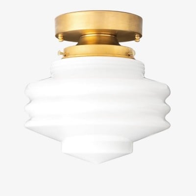 Geotower Glass Art Deco Ceiling Light - Glass Globe - Elegant Home Fixture T366 — zł558.67