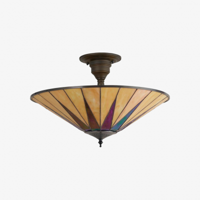 TF Dark Star Geometric Star Ceiling Light - Tiffany Style for Hallway T637 — €271.00