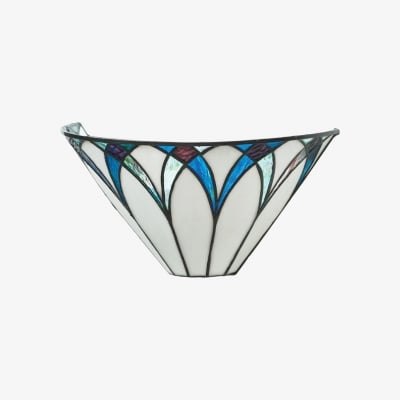 TF Allanton Tiffany Stained Glass Wall Light - Art Deco Lamp for Hallways T640 — €111.00