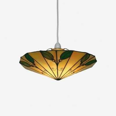 TF Harken Tiffany Stained Glass Pendant Lamp - Leaf Design for Bedroom T644 — €255.00