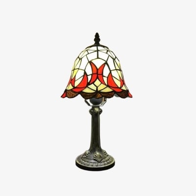 Virelle Colorful Stained Glass Tiffany Table Lamp – Bedroom Accent Light T549 — €99.00 (was €149.00)