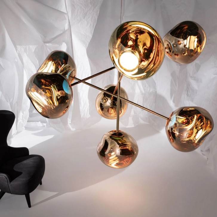 Melt LED Chandelier Chrome Large replica