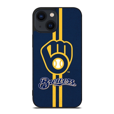 MILWAUKEE BREWERS STRIPE LOGO iPhone 14 Plus Case Cover