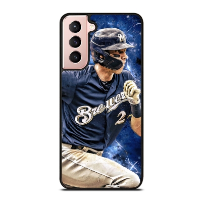 CHRISTIAN YELICH MILWAUKEE BREWERS FOOTBALL Samsung Galaxy S21 Case Cover