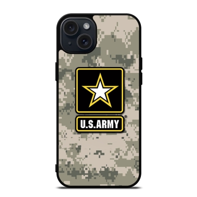 US ARMY USA MILITARY CAMO LOGO iPhone 15 Plus Case Cover
