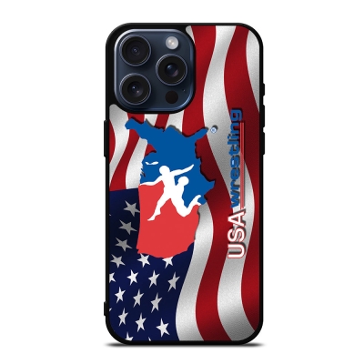 USA WRESTLING FLAG LOGO iPhone 15 Pro Max Case Cover
