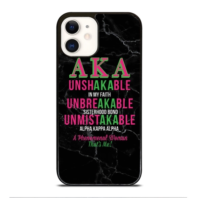 ALPHA KAPPA ALPHA BLACK MARBLE iPhone 12 Case Cover