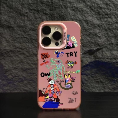 Simple Crocodile Monster Graffiti for iPhone15promax Apple 14plus New 13pro12 Anti-drop