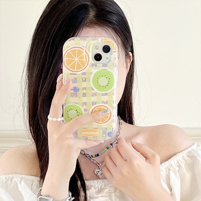 Water ripple suitable for iPhone15PRO striped summer Apple 13 phone case 12 coconut tree drop-resistant xr soft 11