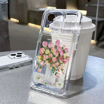 Oil painting flower for iPhone14Pro apple 13 phone case xsmax space case xr transparent 12 soft 7p