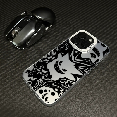 Tide Cool Geng Ghost Suitable for Apple 15 Mobile Phone Case 14Pro Max Internet Popular 13Pro Drop-Resistant Creative XSMax Frosted Hard
