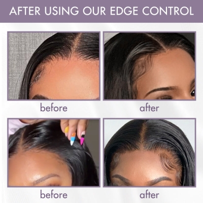 Edge Control Wax Hold 24h Lasting, Strong Hold, No White Residue, Natural Ingredients | US Only