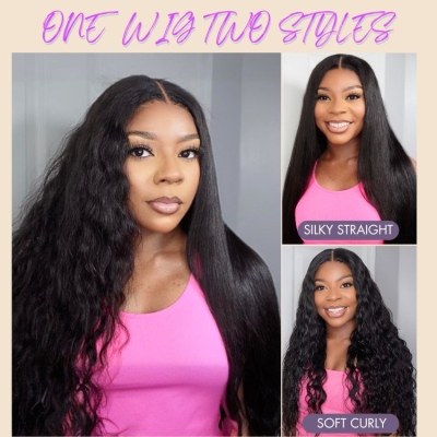 180% Density | Magical Wet And Wavy Glueless 5x5 Closure HD Lace Wig Breathable Cap