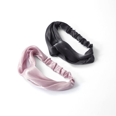 Satin Silky Twisted Headband Adjustable Elastic Hair Wrap for Daily Life Yoga