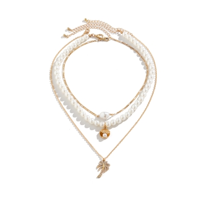 3-piece Set Of Starfish Shell Pearl Necklace: Embrace Beachy Elegance