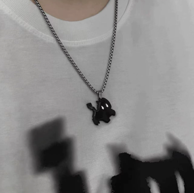 lightning cat necklace
