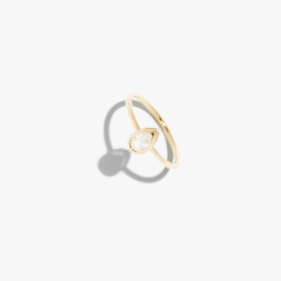 Diamante Teardrop Bezel Ring