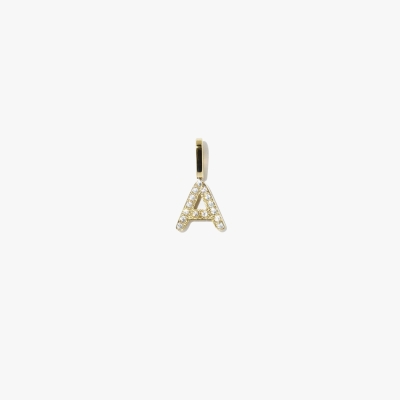 Pave Alphabet Pendant (Single)