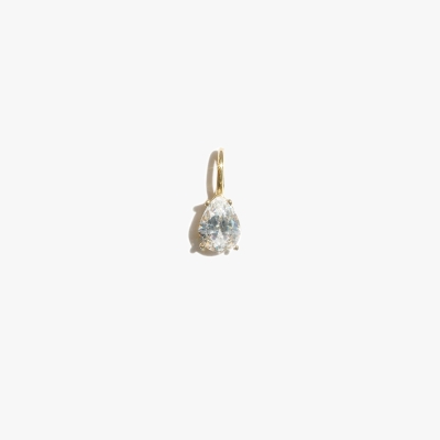Teardrop Pronged Pendant - (Single)