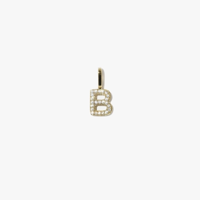 Pave Alphabet Pendant (Single)