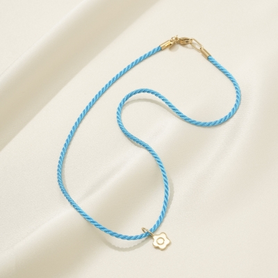 Blue Cord Necklace