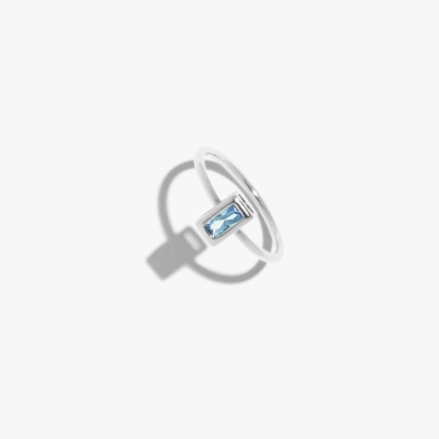 Sapphire Rectangle Bezel Ring