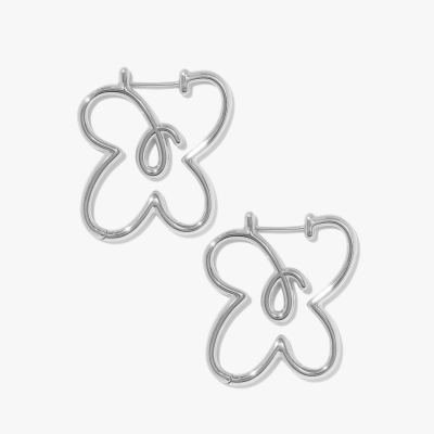 Butterflower Doodle Hoops (Pair)