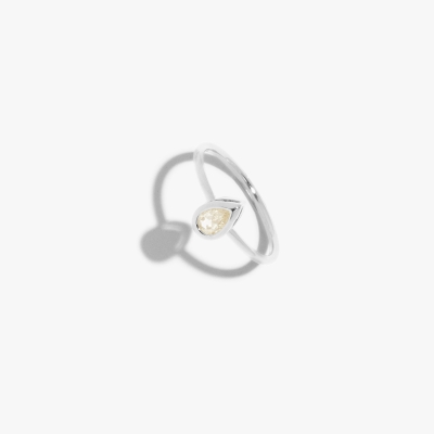Canary Teardrop Bezel Ring