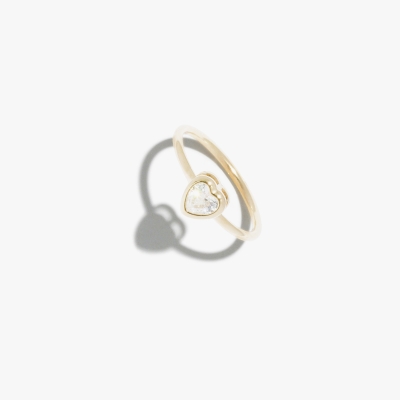 Diamante Heart Bezel Ring