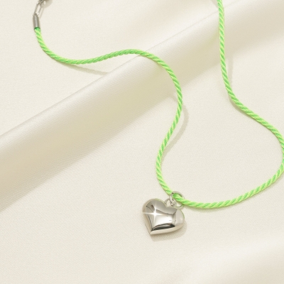 Electric Green Cord Necklace