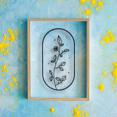 Beautiful Flower Acrylic Frame