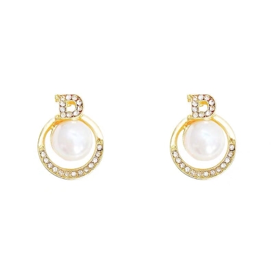 s925 silver needle unique high-end light luxury pearl earrings trendy niche design sense net red earrings ươmen