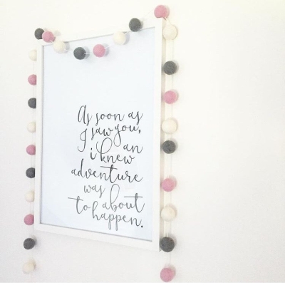 Felt Ball Garland | Pink