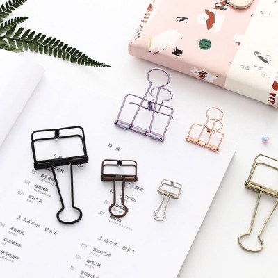 Hollow Binder Clip Rose Gold