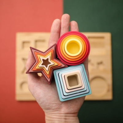 Silicone Stacking Puzzle Board