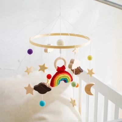 Nordic Baby Crib Mobile | Rainbow