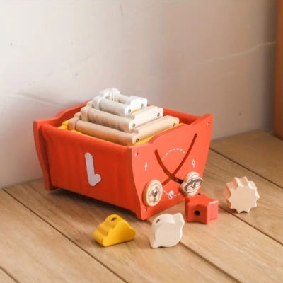 Wooden Nesting and Stacking Blocks Tower