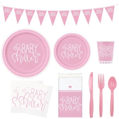 Baby Shower Party Tableware | Girl | 16 Guests