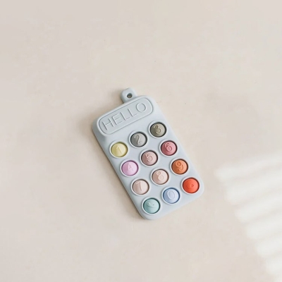 Silicone Cell Phone Teether | Blue