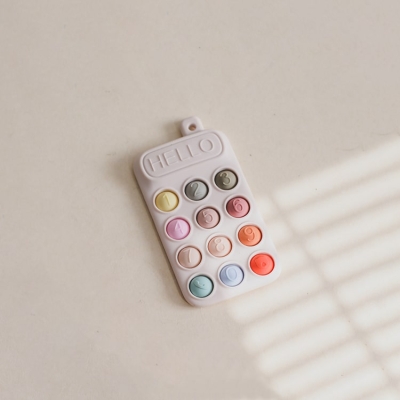 Silicone Cell Phone Teether | Pink