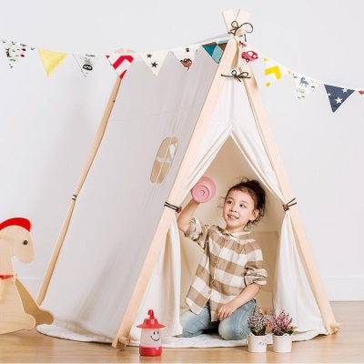 Square Playhouse Tent | White
