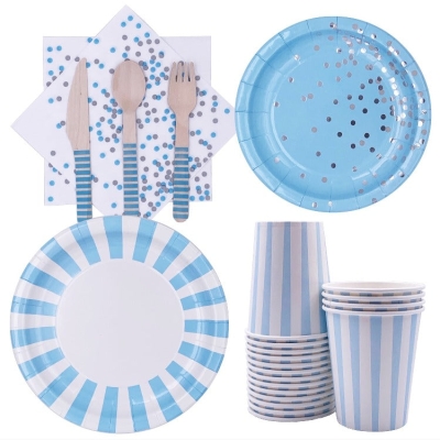 Party Tableware | Classic Blue | 16 Guests