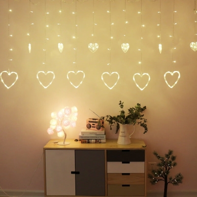 Curtain String Lights | Heart 2.5m Plug-In