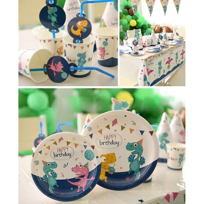Premium Birthday Party Tableware | Dinosaur | 6 Guests