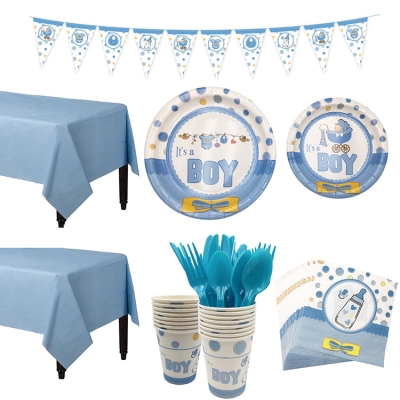 Baby Shower Tableware | It's a Boy | 16 Guests