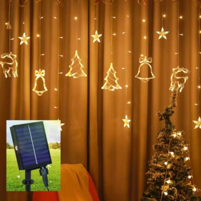 Curtain String Lights | Christmas 3.5m Outdoor Solar