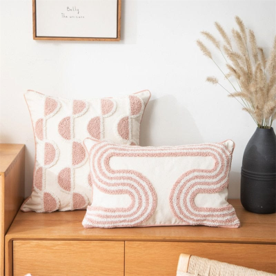 Cotton Candy Plush Scatter Cushion | Semicircle