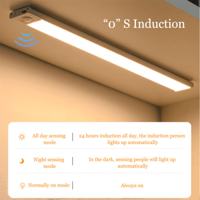 Motion Sensor Dimmable Ultrathin Wireless LED Light | Silver 40cm